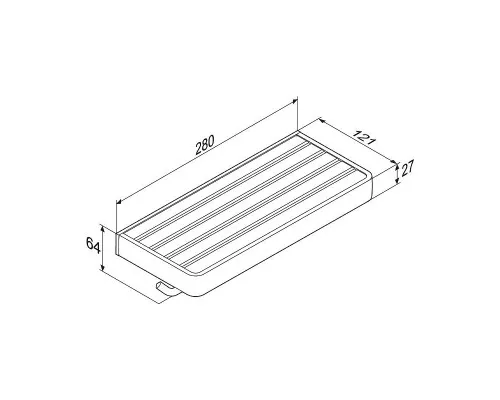 Купить Держатель туалетной бумаги Damixa Jupiter DA77341900 двойной с полкой Черный Хром в магазине сантехники Santeh-Crystal.ru