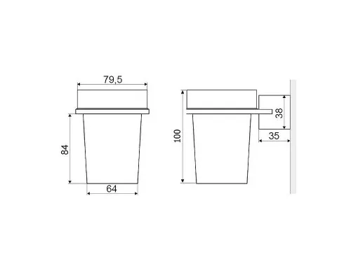 Приобрести Стакан для зубных щеток Excellent Kobo DOEX.1704CR Хром в магазине сантехники Santeh-Crystal.ru