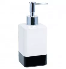 Дозатор жидкого мыла Fixsen Text FX-230-1 Белый Черный Хром