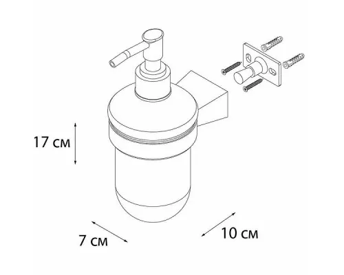 Приобрести Дозатор для жидкого мыла Fixsen Trend FX-97812 Черный матовый в магазине сантехники Santeh-Crystal.ru