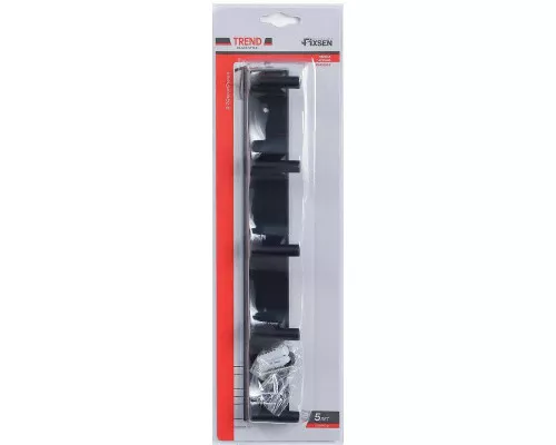 Купить Вешалка для полотенец Fixsen Trend FX-97805-5 Черная матовая в магазине сантехники Santeh-Crystal.ru