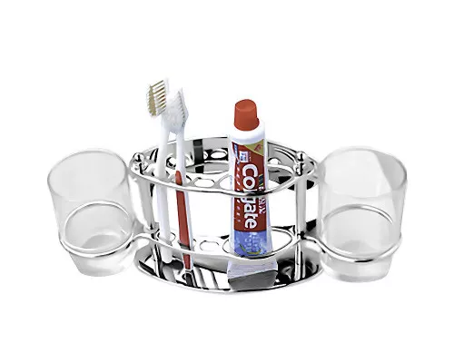 Купить Стакан для зубных щеток Haiba HB101 двойной Хром в магазине сантехники Santeh-Crystal.ru