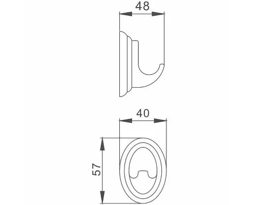 Купить Крючок Haiba HB1505-1 Хром в магазине сантехники Santeh-Crystal.ru
