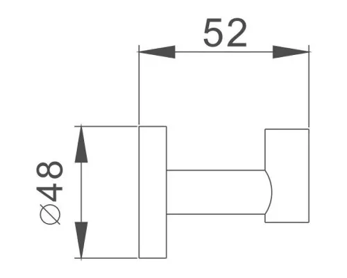 Купить Крючок Haiba HB1705-1 Хром в магазине сантехники Santeh-Crystal.ru