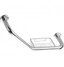 Поручень с мыльницей Haiba HB1719 Хром