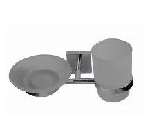 Стакан для зубных щеток с мыльницей Iddis Edifice EDIMBG0i57 Хром