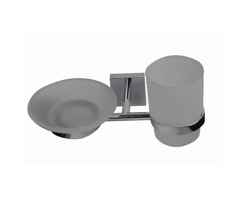 Приобрести Стакан для зубных щеток с мыльницей Iddis Edifice EDIMBG0i57 Хром в магазине сантехники Santeh-Crystal.ru