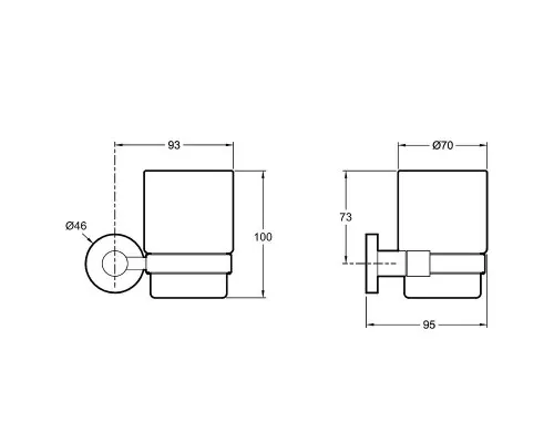 Приобрести Стакан для зубных щеток Jacob Delafon Classique E77825-CP Хром в магазине сантехники Santeh-Crystal.ru