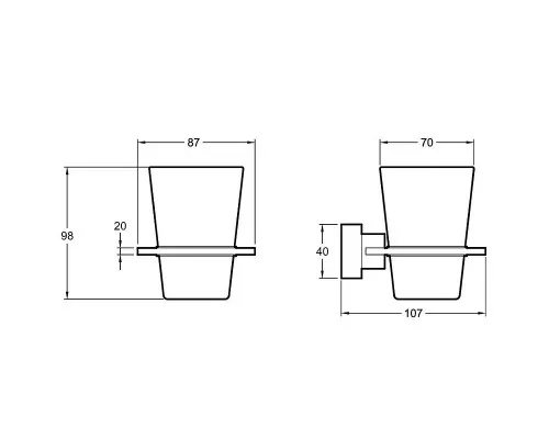 Приобрести Стакан для зубных щеток Jacob Delafon Mecanique E77866-CP Хром в магазине сантехники Santeh-Crystal.ru