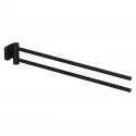 Полотенцедержатель Kludi Vela S 25977N2 поворотный цвет Оружейная сталь брашированная