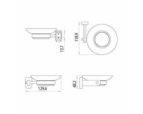 Купить Мыльница Lemark Omega LM3143C Хром в магазине сантехники Santeh-Crystal.ru