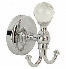 Двойной крючок Migliore Amerida 16582 Хром с кристаллом Swarovski