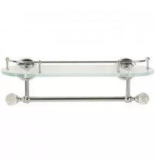 Стеклянная полка Migliore Amerida 16584 Хром с кристаллами Swarovski