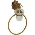 Дозатор для жидкого мыла с кольцом для полотенец Migliore Cleopatra 16627 Бронза