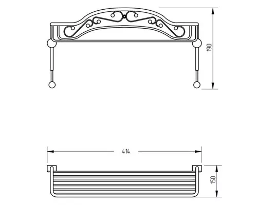Купить Полка корзина Migliore Complementi 22024 Бронза в магазине сантехники Santeh-Crystal.ru