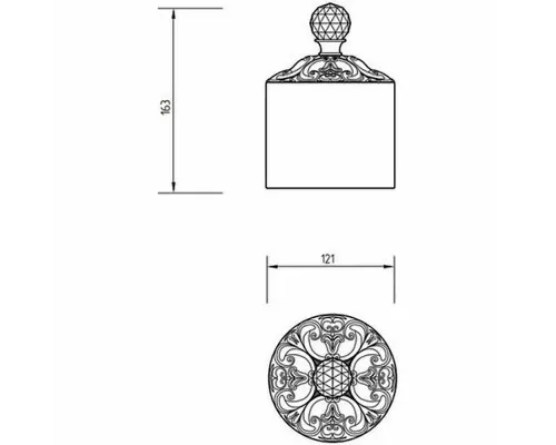 Заказать Контейнер для хранения Migliore Cristalia 16792 Хром с кристаллом Swarovski в магазине сантехники Santeh-Crystal.ru