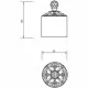 Заказать Контейнер для хранения Migliore Cristalia 16792 Хром с кристаллом Swarovski в магазине сантехники Santeh-Crystal.ru