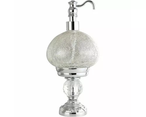 Заказать Дозатор для жидкого мыла Migliore Cristalia 16799 Хром с кристаллом Swarovski в магазине сантехники Santeh-Crystal.ru