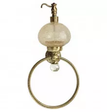 Дозатор для жидкого мыла с кольцом для полотенец Migliore Cristalia 16769 Бронза с кристаллом Swarovski