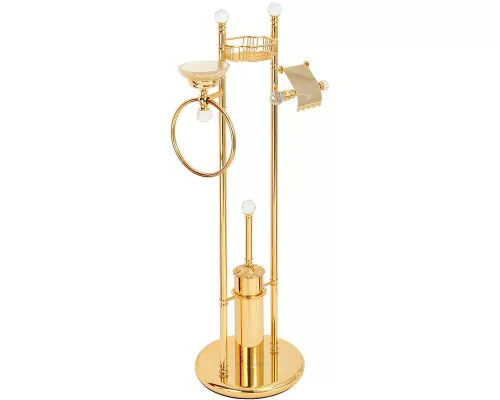 Купить Напольная стойка Migliore Cristalia 16848 Золото с кристаллами Swarovski в магазине сантехники Santeh-Crystal.ru