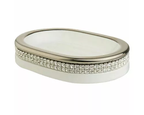 Купить Мыльница Migliore Dubai 28483 Белая Хром в магазине сантехники Santeh-Crystal.ru