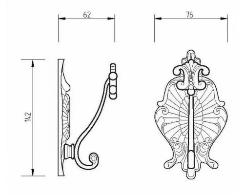 Купить Крючок Migliore Elisabetta 17002 Бронза в магазине сантехники Santeh-Crystal.ru