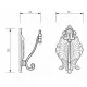 Купить Крючок Migliore Elisabetta 17002 Бронза в магазине сантехники Santeh-Crystal.ru