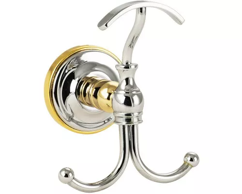 Купить Тройной крючок Migliore Mirella 17283 Хром Золото в магазине сантехники Santeh-Crystal.ru