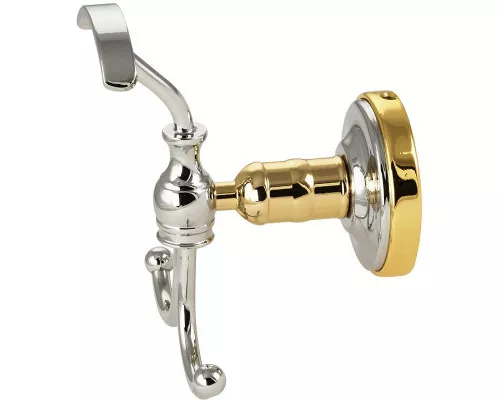 Купить Тройной крючок Migliore Mirella 17283 Хром Золото в магазине сантехники Santeh-Crystal.ru