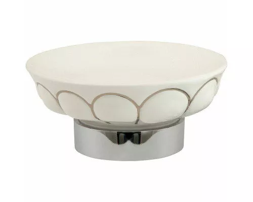 Купить Мыльница Migliore Olivia 17540 Белая Хром в магазине сантехники Santeh-Crystal.ru