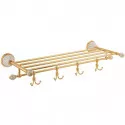 Полка для полотенец Migliore Olivia 17527 Золото Белый