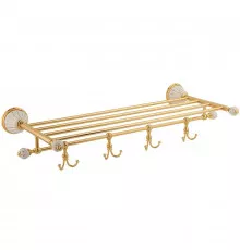 Полка для полотенец Migliore Olivia 17527 Золото Белый