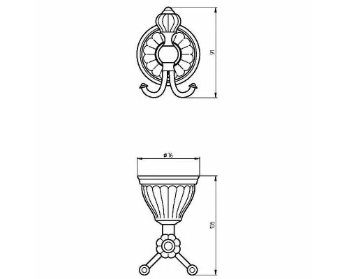 Приобрести Двойной крючок Migliore Olivia 17492 Хром Белый в магазине сантехники Santeh-Crystal.ru