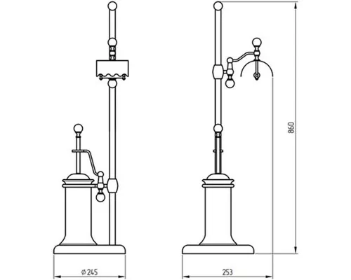 Купить Напольная стойка Migliore Provance 17680 Хром в магазине сантехники Santeh-Crystal.ru