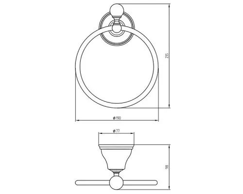 Купить Кольцо для полотенец Migliore Provance 17661 Хром в магазине сантехники Santeh-Crystal.ru