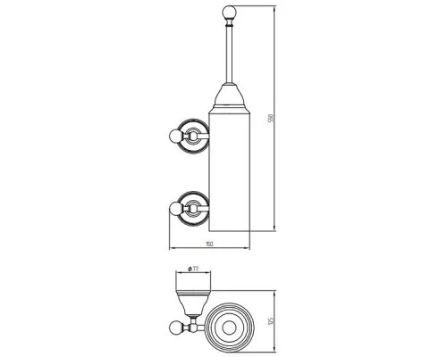 Заказать Ершик для унитаза Migliore Provance 17693 Золото в магазине сантехники Santeh-Crystal.ru