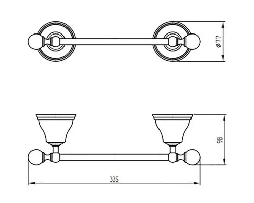 Купить Полотенцедержатель Migliore Provance 17706 Золото в магазине сантехники Santeh-Crystal.ru