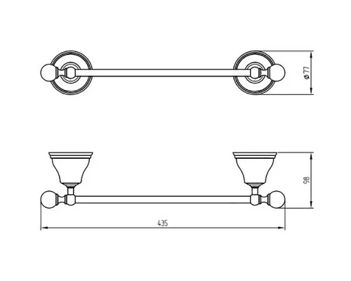 Купить Полотенцедержатель Migliore Provance 17707 Золото в магазине сантехники Santeh-Crystal.ru