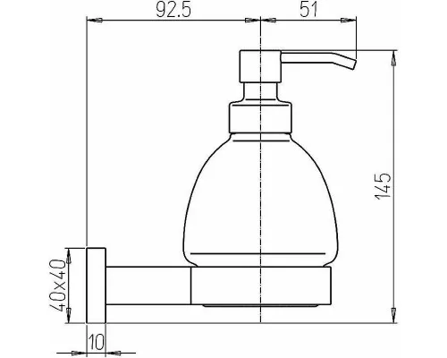 Купить Дозатор для жидкого мыла Paini Dax-R 84CR031BI Хром в магазине сантехники Santeh-Crystal.ru