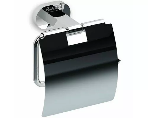 Купить Держатель туалетной бумаги Ravak Chrome CR 400.00 X07P191 с крышкой Хром в магазине сантехники Santeh-Crystal.ru