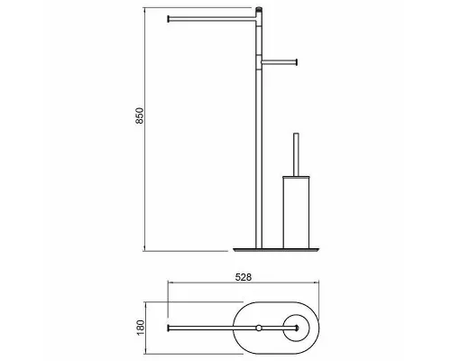 Купить Напольная стойка Timo Saona 13085/18 Черное золото в магазине сантехники Santeh-Crystal.ru