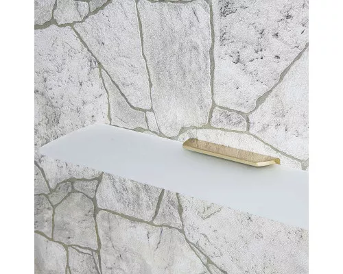 Купить Стеклянная полка WasserKRAFT Aisch K-5924 Золото матовое в магазине сантехники Santeh-Crystal.ru