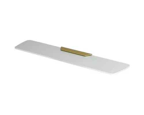 Купить Стеклянная полка WasserKRAFT Aisch K-5924 Золото матовое в магазине сантехники Santeh-Crystal.ru