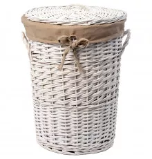 Корзина для белья WasserKRAFT Aller WB-106-S с крышкой Белая