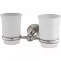Стакан для зубных щеток WasserKRAFT Ammer K-7028D двойной Хром матовый Стакан для зубных щеток WasserKRAFT Ammer K-7028D двойной Хром матовый