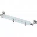 Стеклянная полка WasserKRAFT Ammer K-7044 Хром матовый Стеклянная полка WasserKRAFT Ammer K-7044 Хром матовый