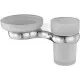 Купить Стакан для зубных щеток с мыльницей WasserKRAFT Berkel K-6826 Хром в магазине сантехники Santeh-Crystal.ru
