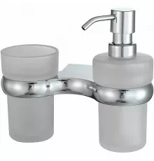 Дозатор для жидкого мыла WasserKRAFT Berkel K-6889 со стаканом для зубных щеток Хром