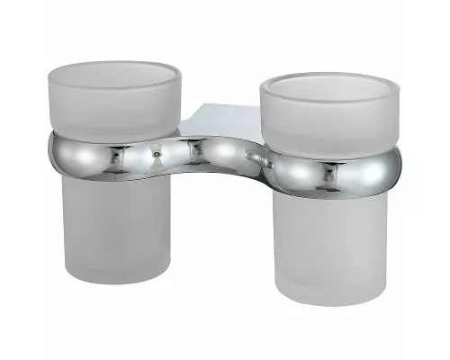 Приобрести Стакан для зубных щеток WasserKRAFT Berkel K-6828D двойной Хром в магазине сантехники Santeh-Crystal.ru