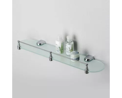 Заказать Стеклянная полка WasserKRAFT Berkel K-6844 Хром в магазине сантехники Santeh-Crystal.ru